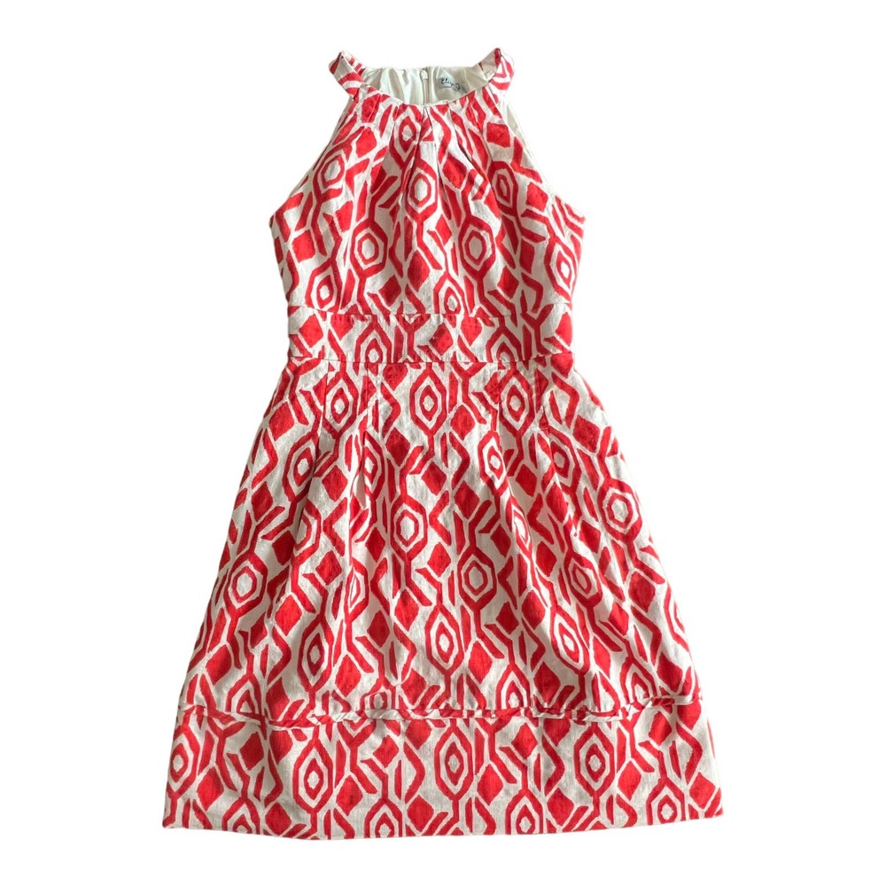Eliza J sleeveless ikat print cocoon dress